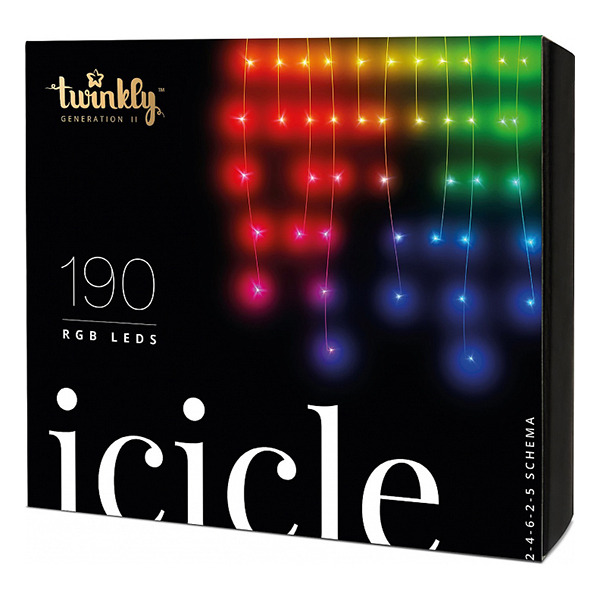    Twinkly iCicle 190 RGB LEDS Bluetooth/Wi-Fi Gen II 5   iOS/Android   TWI190STP-TEU