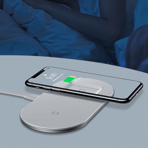    Baseus Simple 2in1 Wireless Charger 2A White  WXJK-02