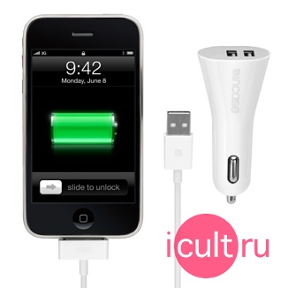 ������������� �������� ���������� Incase Car Charger for iPod and iPhone White