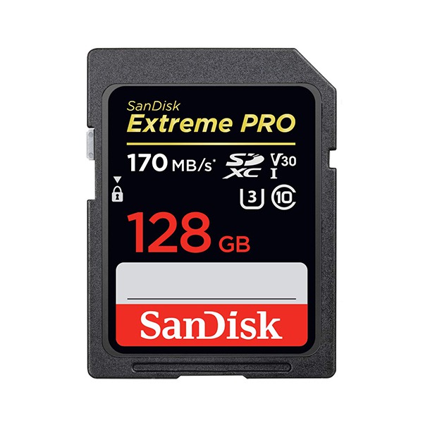   SanDisk Extreme Pro SDXC 128GB Class 10/UHS-I/U3/V30/170/c SDSDXXY-128G-GN4IN