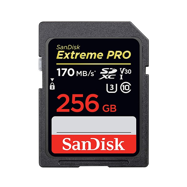   SanDisk Extreme Pro SDXC 256GB Class 10/UHS-I/U3/V30/170/c SDSDXXY-256G-GN4IN
