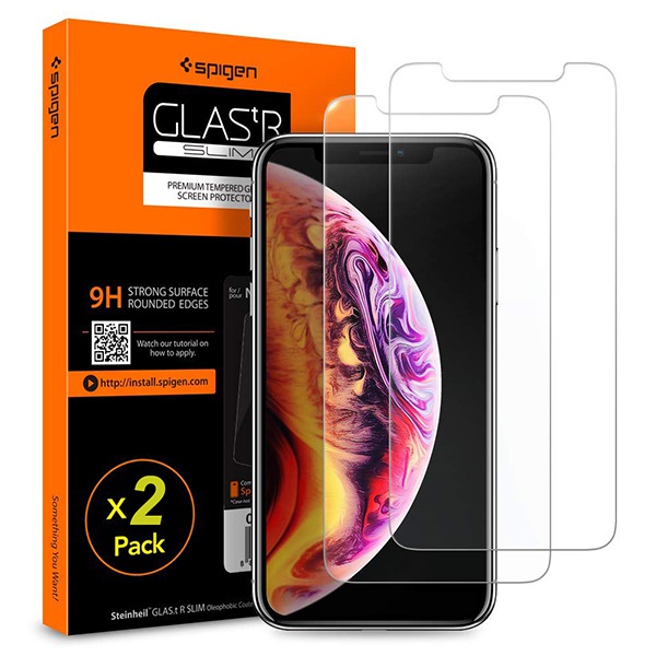    Spigen Screen Protector GLAS.tR Slim 2 .  iPhone X/XS/11 Pro  063GL25104