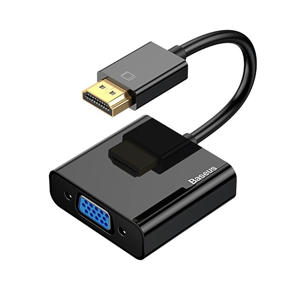  Baseus HDMI to VGA/MicroUSB/Mini Jack 3.5 mm 14 . Black  CAHUB-AH01