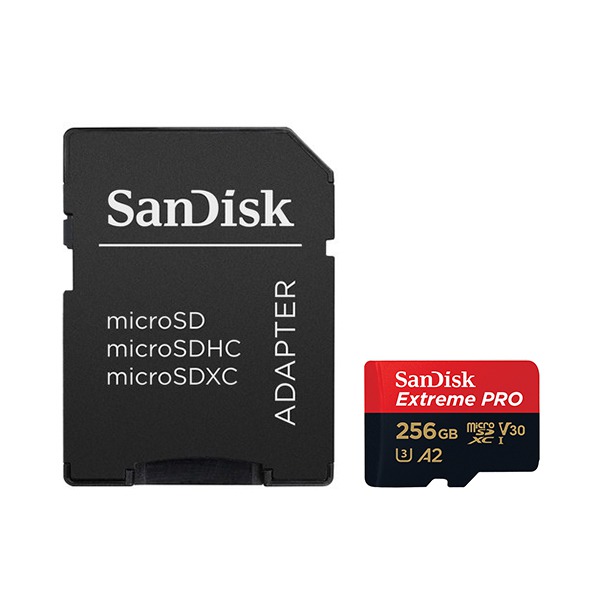   SanDisk Extreme Pro 256GB MicroSDXC Class 10/UHS-I/U3/V30/A2/170 / SDSQXCZ-256G-GN6MA