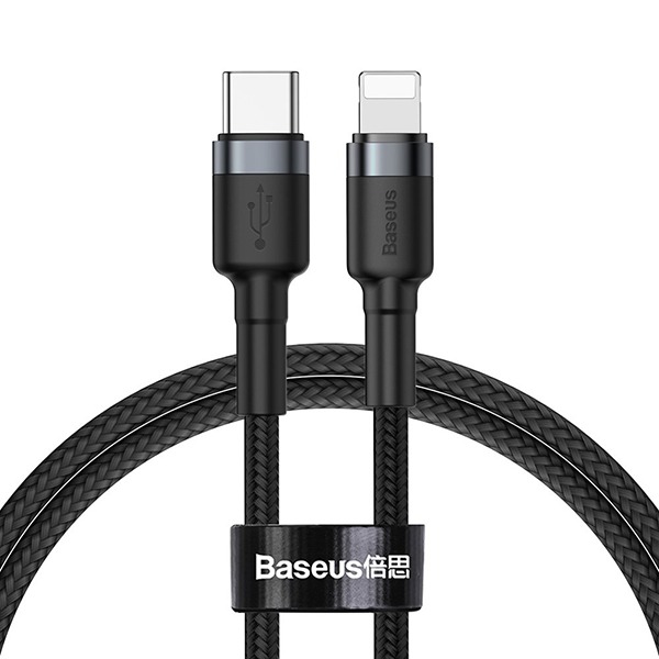   Baseus Cafule USB-C to Lightning Cable 1  Black/Grey / CATLKLF-G1