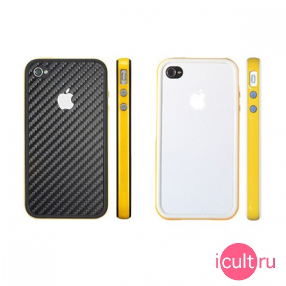 Sgp iPhone 4 Case Neo hybrid 2 ex case/ Skin Guard series limited edition reventon yellow carbon black �����-������ SGPYBB/SGP08134