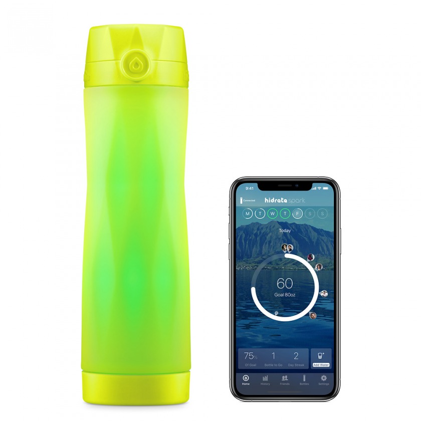  HidrateSpark 3 Smart Water Bottle 592 . Yellow  iOS/Android  