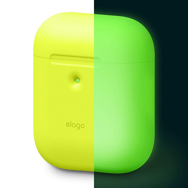    Elago A2 Silicone Case Neon Yellow  Apple AirPods 2 Wireless Charging Case  EAP2SC-NYE