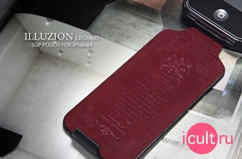 ������� ����� SGP Leather Case illuzion Legend Black for Apple iPhone 4 ������