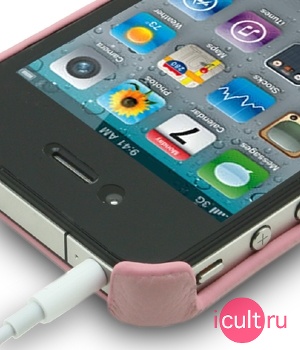 Melkco Leather Snap Cover for Apple iPhone 4 - (Pink LC) 