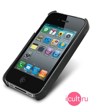 Melkco Leather Snap Cover for Apple iPhone 4 - (Black LC) 