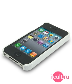 Melkco Leather Snap Cover for Apple iPhone 4 - (White LC)  