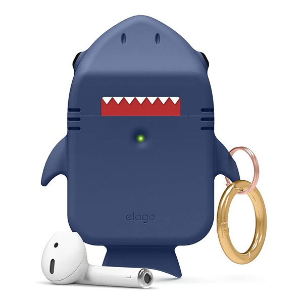   +  Elago Shark Case Jean Indigo  Apple AirPods 2 Wireless Charging Case  EAP-SHARK-JIN