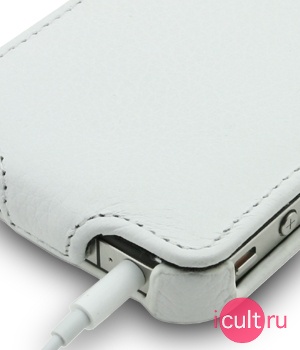 Melkco Leather Case for Apple iPhone 4 - Jacka Type (White LC)