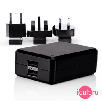 Зарядное устройство iLuv Iad110 Dual USB International Power Adapter Зарядное устройство iLuv Iad110 Dual USB International Power Adapter