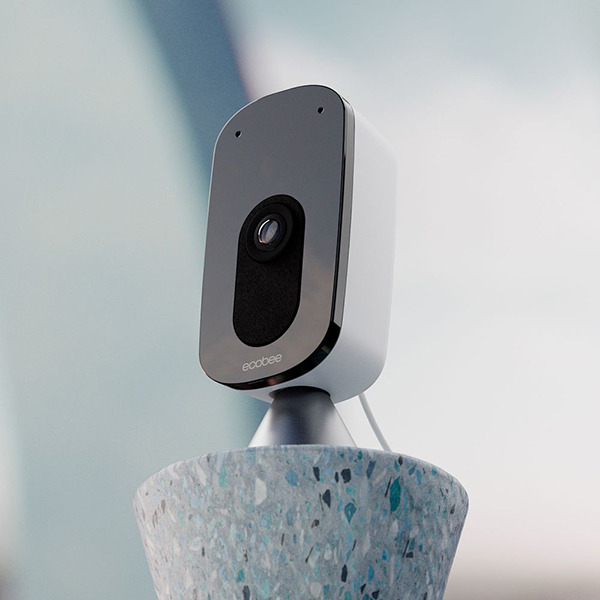 Wi-Fi   Ecobee SmartCamera with Voice Control 1080p Black/White / EBSCV01