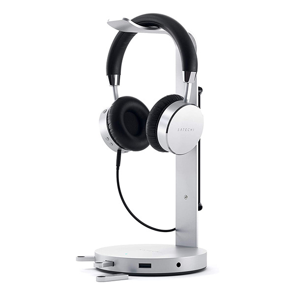  - Satechi Aluminum Headphone Stand 3USB/1x3.5 mm Silver    ST-UCHSHS