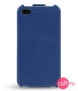  Melkco Leather Case for Apple iPhone 4 - Jacka Type (Dark Blue LC) 
