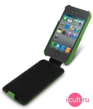  Melkco Leather Case for Apple iPhone 4 - Jacka Type (Green LC) 