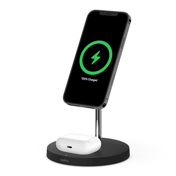   Belkin 2-in-1 Wireless Charger Stand with MagSafe 15W Black  WIZ010vfBK-APL
