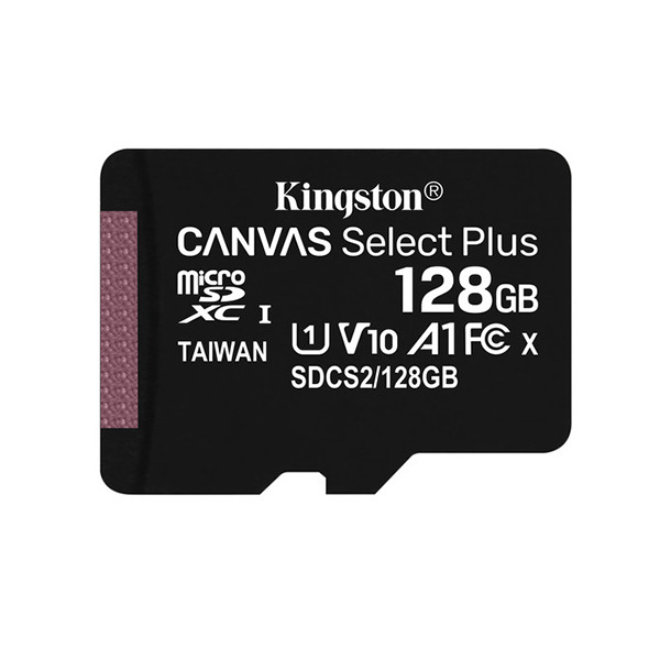   Kingston CANVAS Select Plus 128GB MicroSDXC Class 10/UHS-I/U1/V10/A1/100/ SDCS2/128GBSP