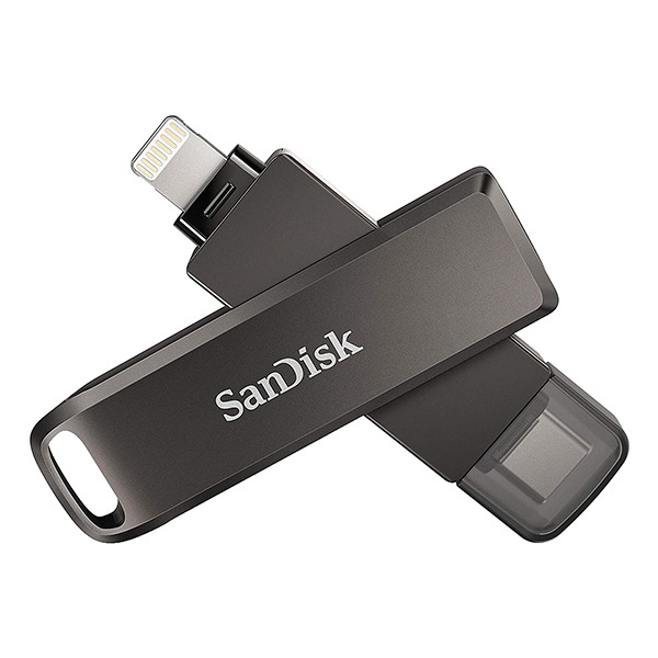 USB - SanDisk iXpand Luxe USB-C/Lightning 64GB Black  SDIX70N-064G-GN6NN