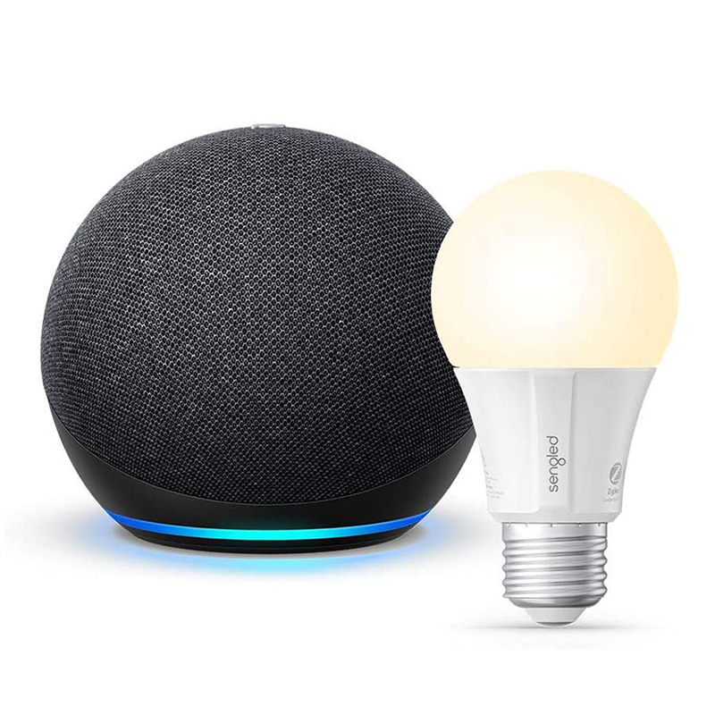   +  Amazon Echo Dot 4th Gen Bundle with Sengled Bluetooth Bulb Charcoal -