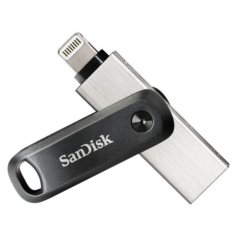 USB - SanDisk iXpand Go USB/Lightning 64GB Black/Silver / SDIX60N-064G-AN6NN