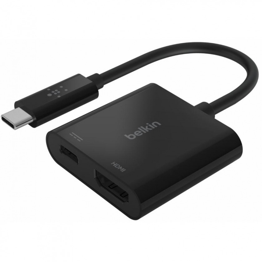  Belkin USB-C to HDMI 4K 60Hz + Charge Adapter 60 . Black  AVC002btBK / AVC002BK-BL