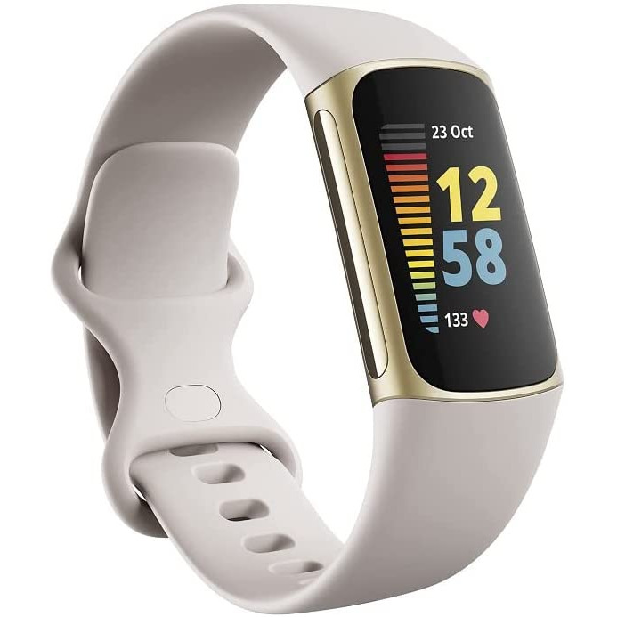     Fitbit Charge 5 GPS Small/Large Lunar White/Soft Gold / FB421GLWT