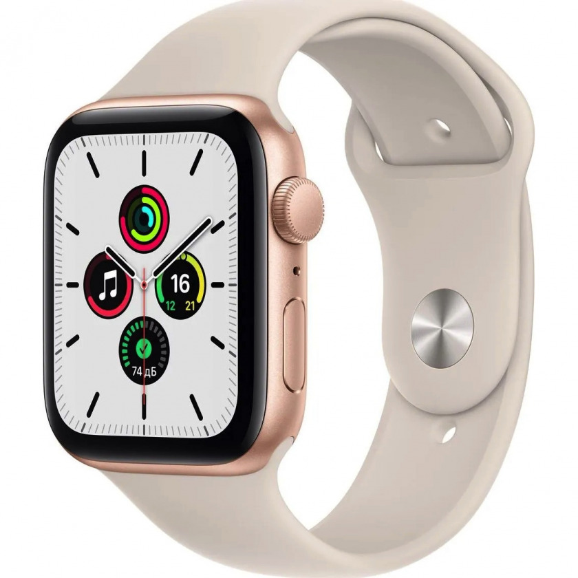 - Apple Watch SE GPS 44mm Aluminum Case with Sport Band Gold/Starlight /  MKQ53