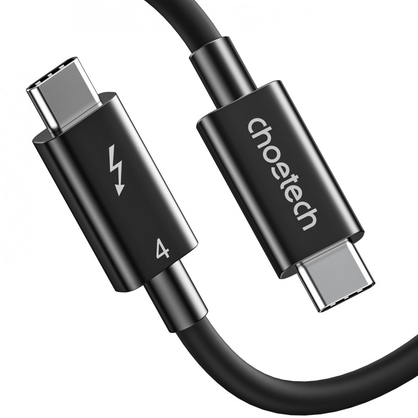  CHOETECH Thunderbolt 4 40Gbps With 100W Charging And 8K@30Hz 5K@60Hz Or Dual 4K Video USB-C Cable 80 . Black  A3010