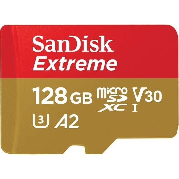   SanDisk Extreme microSDXC 128  Class 10, V30, A2, UHS Class 3, R/W 190/90 /  SDSQXAA-128G-GN6MN