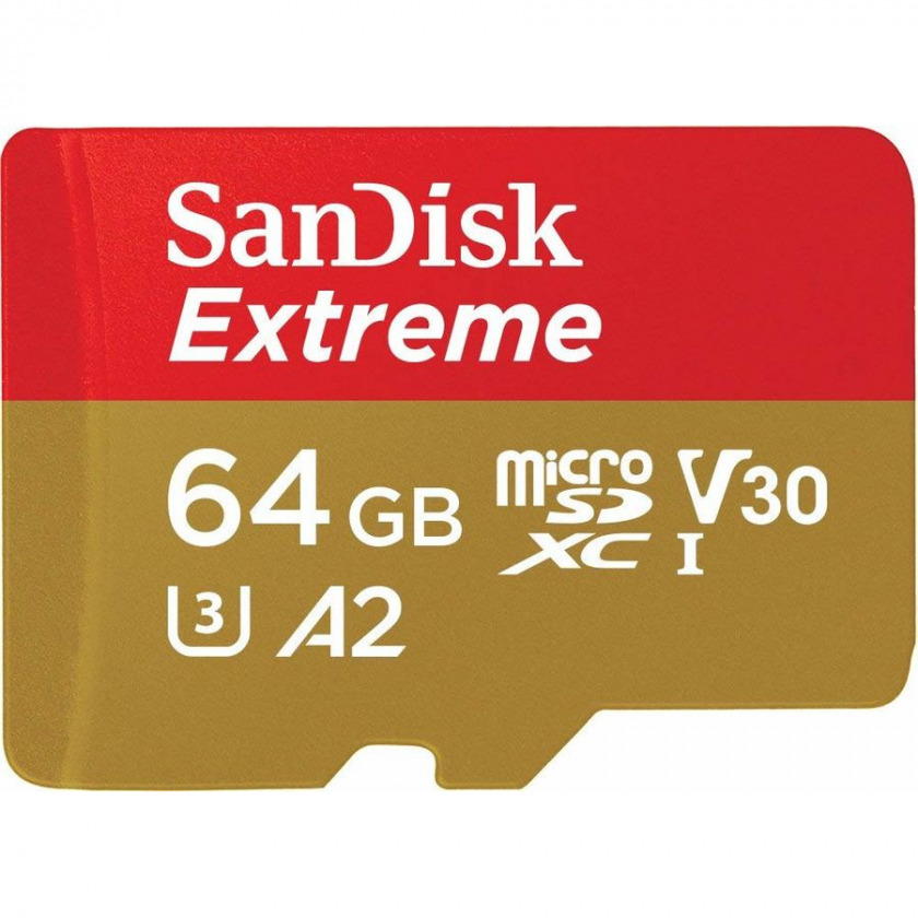   SanDisk Extreme microSDXC 64  Class 10, V30, A2, UHS Class 3, R/W 160/60 / SDSQXA2-064G-GN6MA