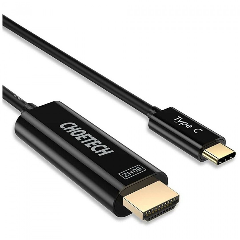  Choetech USB-C Thunderbolt 3 to HDMI Cable 3  Black  XCH-0030