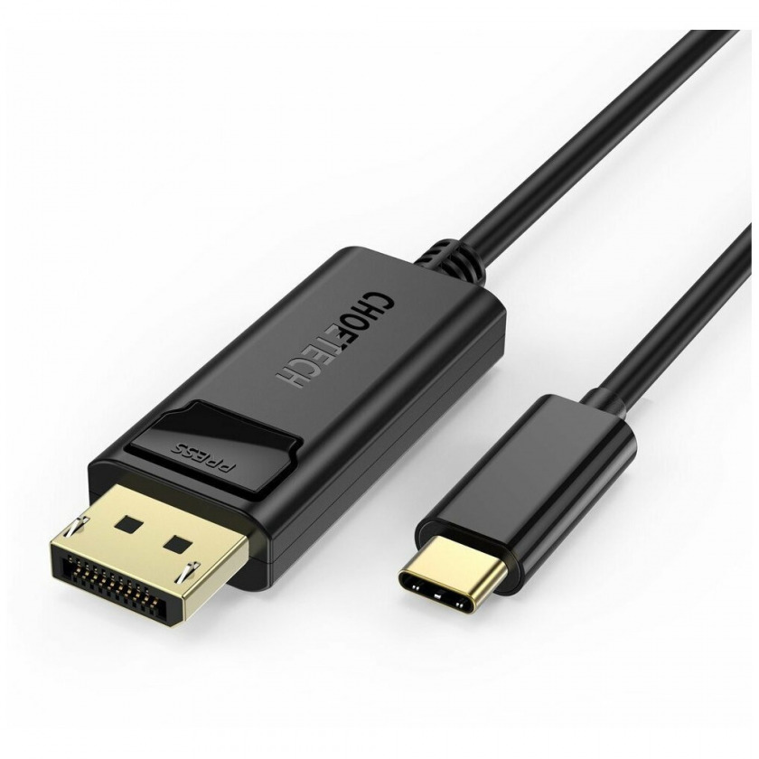  Choetech USB-C to DisplayPort 4K PVC 1.8m Black  XCP-1801BK-V1