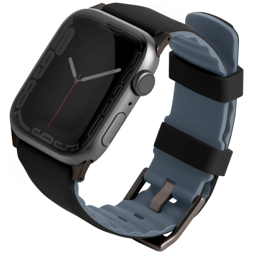  Uniq Linus Airosoft Silicone Strap  Apple Watch 42/44/45/49  45MM-LINUSBLK