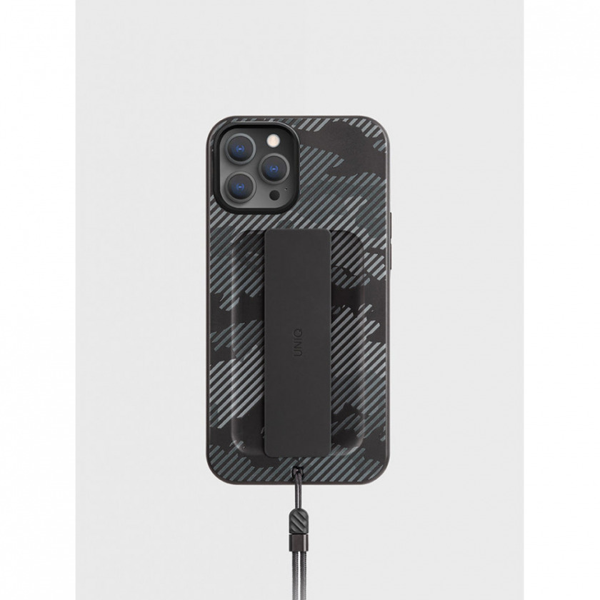  Uniq Heldro DE + Band  iPhone 12/12 Pro Charcoal Camo   IP6.1HYB(2020)-HELDECC