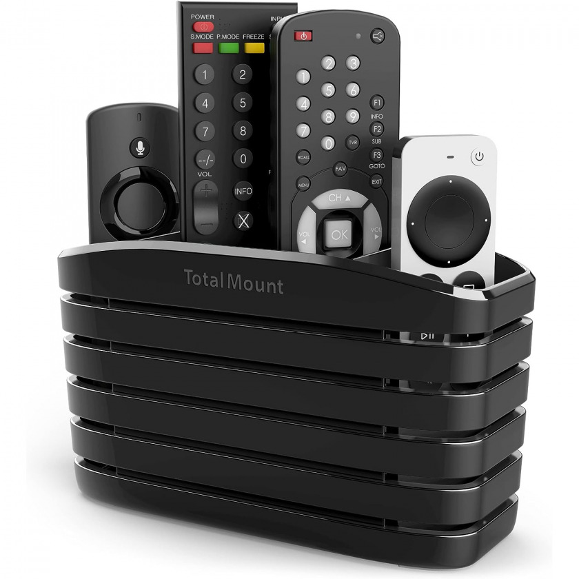  /   Innovelis TotalMount Remote Control Holder (Large  Fits Four Remotes, Premium Black)    