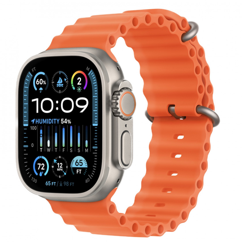 - Apple Watch Ultra 2 GPS + Cellular 49mm Titanium Case with Ocean Band 130 - 200 Orange/