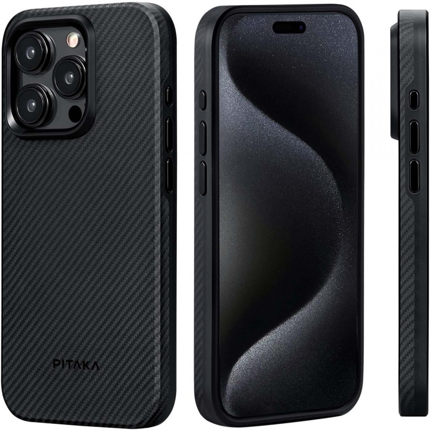   Pitaka MagEZ Case Pro 4 600D Black/Grey (Twill)  iPhone 15 Pro /
