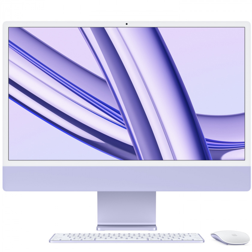  Apple iMac 24&quot; Late 2023 (Apple M3 8-core/4480x2520/8GB/ 256GB SSD/ Apple graphics 10-core/macOS) Purple  MQRV3
