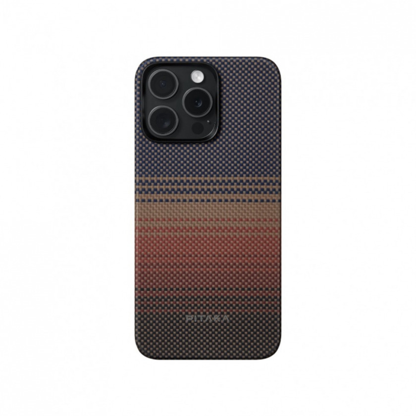  Pitaka Fusion Weaving MagEZ Case 5 Aramid Fiber Sunset  iPhone 15 Pro   KI1501SU