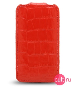  Melkco Leather Case for Apple iPhone 3G / 3G S - Jacka Type (Crocodile Print Pattern - Red) 