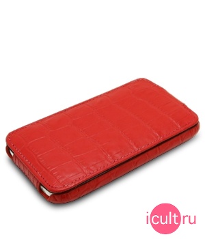  Melkco Leather Case for Apple iPhone 3G / 3G S - Jacka Type (Crocodile Print Pattern - Red) 