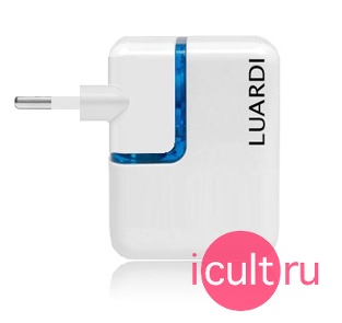 ������� ������� � ������ USB ��� iPod, iPhone � iPad LUARDI USB power adapter ����� LUAD07WHT