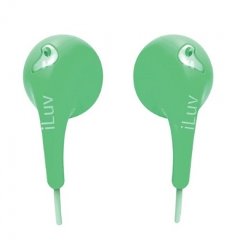  iLuv Bubble Gum 2 Stereo Earphones Green  IEP205GRN