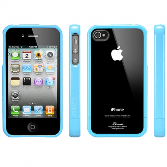  SGP Linear Crystal Series Tender Blue  iPhone 4/4S  SGP07587