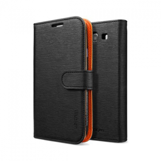  SGP Leather Case illuzion Series Mandarine Black  Samsung Galaxy S3 / SGP09297