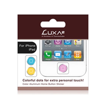    Luxa2 Color Aluminum Home Button Sticker Orange/Pink/Blue  iPod Touch/iPhone/iPad LHA0065
